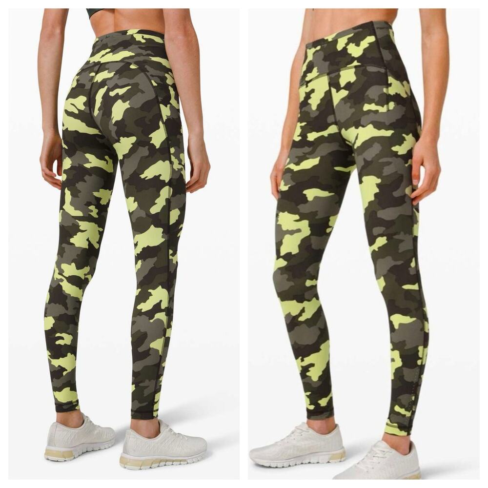 Lululemon Swift Speed High-Rise Leggings 28" Size 2 Heritage 365 Camo Green
